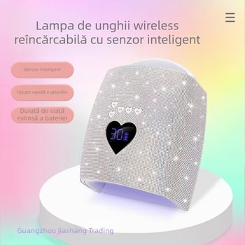 Lampă de unghii BY60, 220W, portabilă, cu sursă dublă de lumină, uscare rapidă