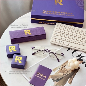 Ochelari de citit fără ramă, lentile PC, anti-lumină albastră, ramă polygonală, disponibil toamna 2024