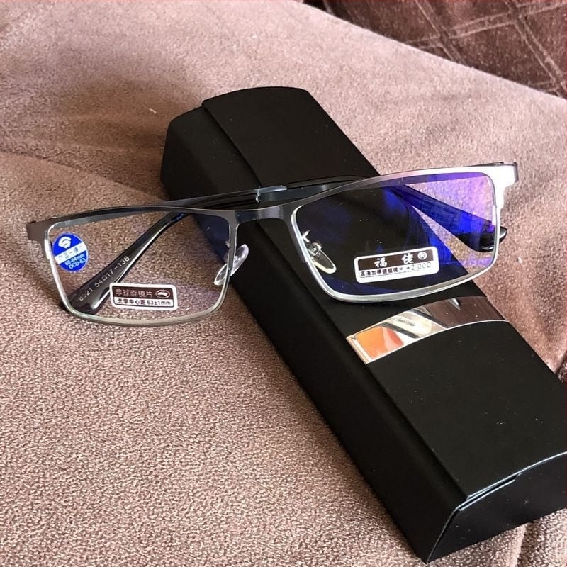 Fu Guy 8021 Ochelari de citit – Ramă metalică full-frame, Lentile din rășină, Protecție împotriva luminii albastre și radiației, Primăvara 2024