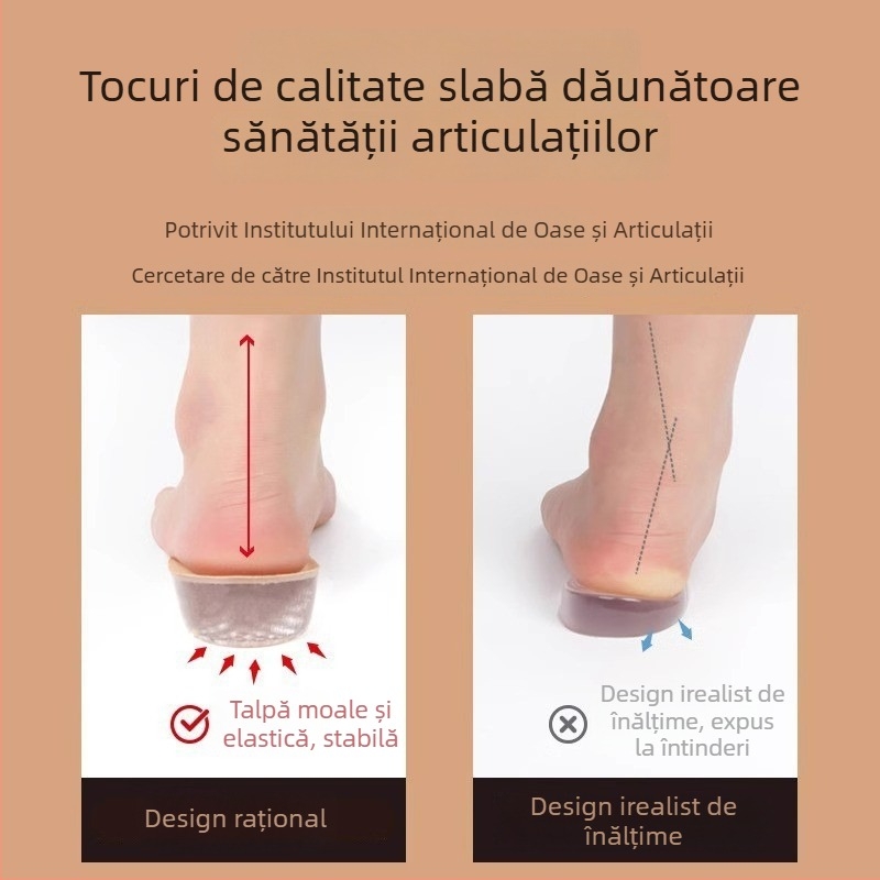 Talpă invizibilă de creștere a înălțimii, silicon, Model Fszgxd, Utilizare în exterior, Unisex