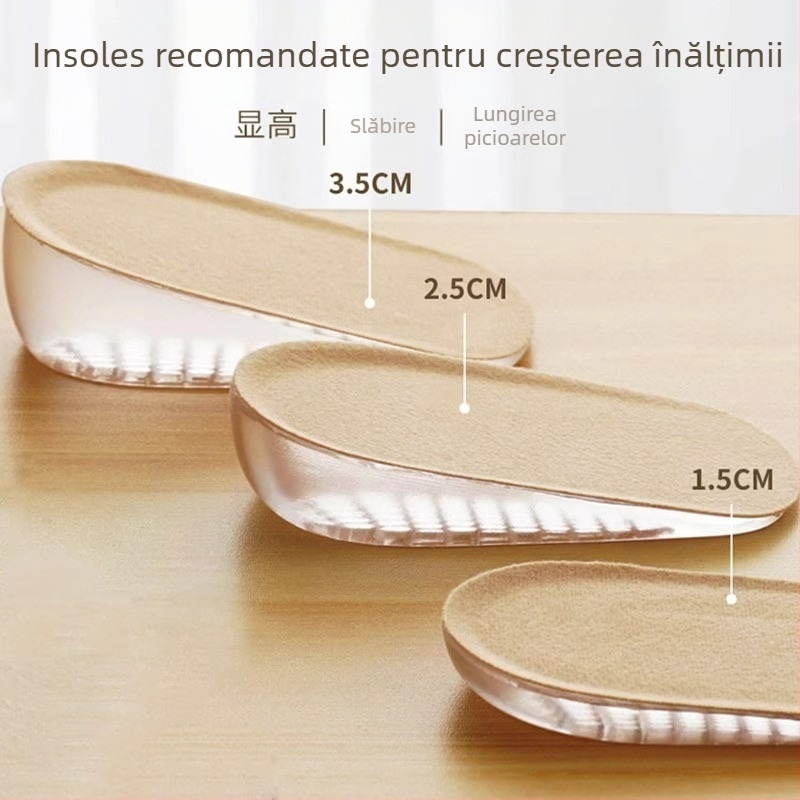 Talpă invizibilă de creștere a înălțimii, silicon, Model Fszgxd, Utilizare în exterior, Unisex