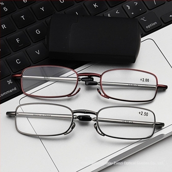 Ochelari de citit cu ramă metalică ovală, lentile din rășină cu lentile asferice, potriviți pentru față mică