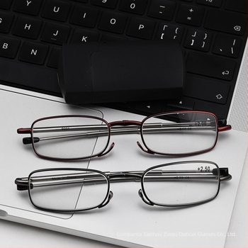 Ochelari de citit cu ramă metalică ovală, lentile din rășină cu lentile asferice, potriviți pentru față mică