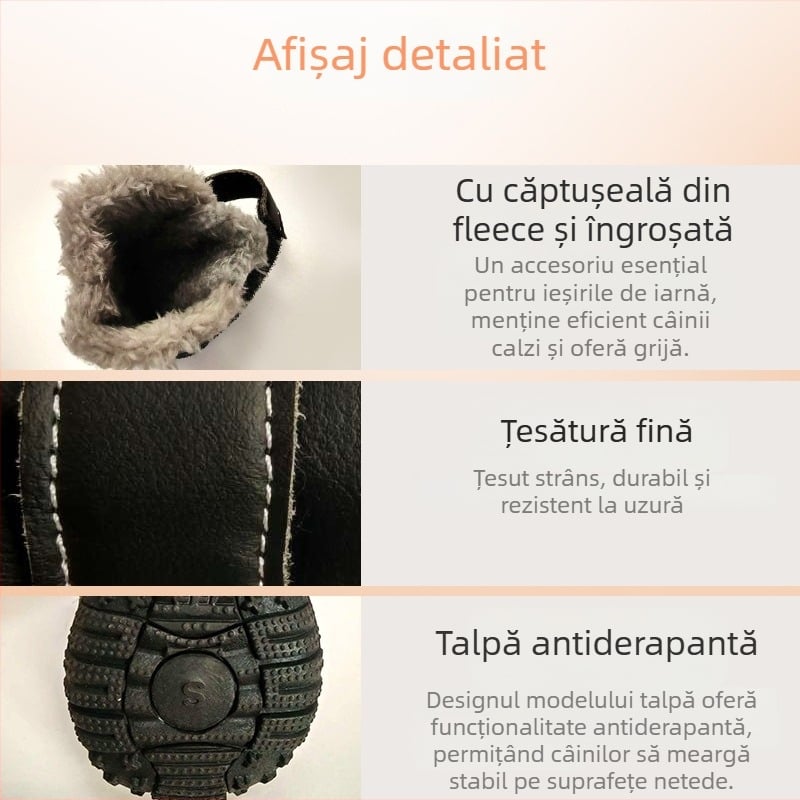 Pantofi pentru câini MAYCHAN – PU material, încălziți, stil casual