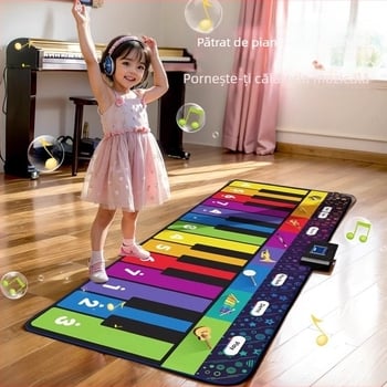 Art brand covoraș de pian multifuncțional pentru copii, suprafață antiderapantă, covoraș încorporat pentru târâre, grosime 0,5 cm