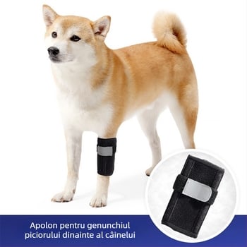 Bandaj reglabil pentru recuperarea leziunilor la piciorul din față al câinelui, protecție de genunchi, poliester, rezistent la uzură, model F240