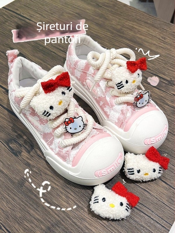 Accesoriu pentru șireturi de pantofi cu motiv de pisică, stil desen animat, model universal, brand Sister leaves, potrivit pentru toate sezoanele