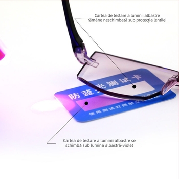 Ochelari de citit cu protecție împotriva luminii albastre, duali pentru apropiere și distanță, lentile PC ultraușoare, ramă pătrată