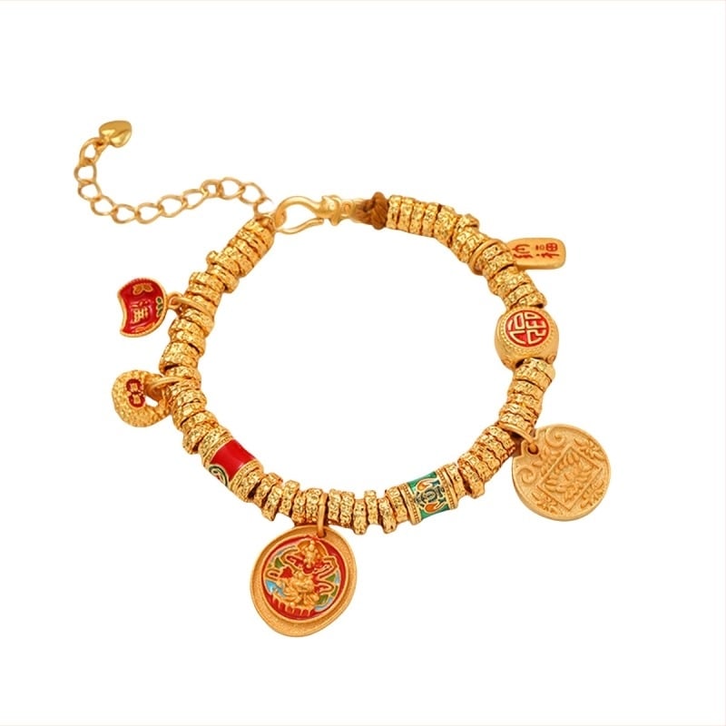 Brățară geometrică, materiale mixte, electroplacare, stil feminin, stil chinez nou