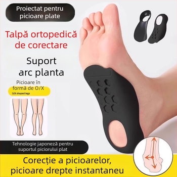 Tălpi ortopedice pentru corectarea platfusului, talpă cu înălțare, talpă semi, modelul 01 (Unisex, Adulți; Potrivit pentru pantofi sport, ghete, pantofi casual și de lucru)