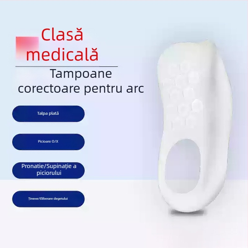 Tălpi ortopedice pentru corectarea platfusului, talpă cu înălțare, talpă semi, modelul 01 (Unisex, Adulți; Potrivit pentru pantofi sport, ghete, pantofi casual și de lucru)