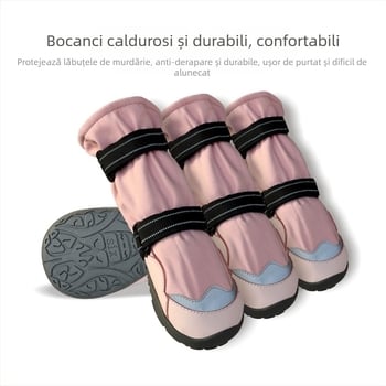 Botosei lungi pentru câini – anti-alunecare, rezistenți la uzură, Țin bine pe labă, din cauciuc pentru exterior, Mențin căldura