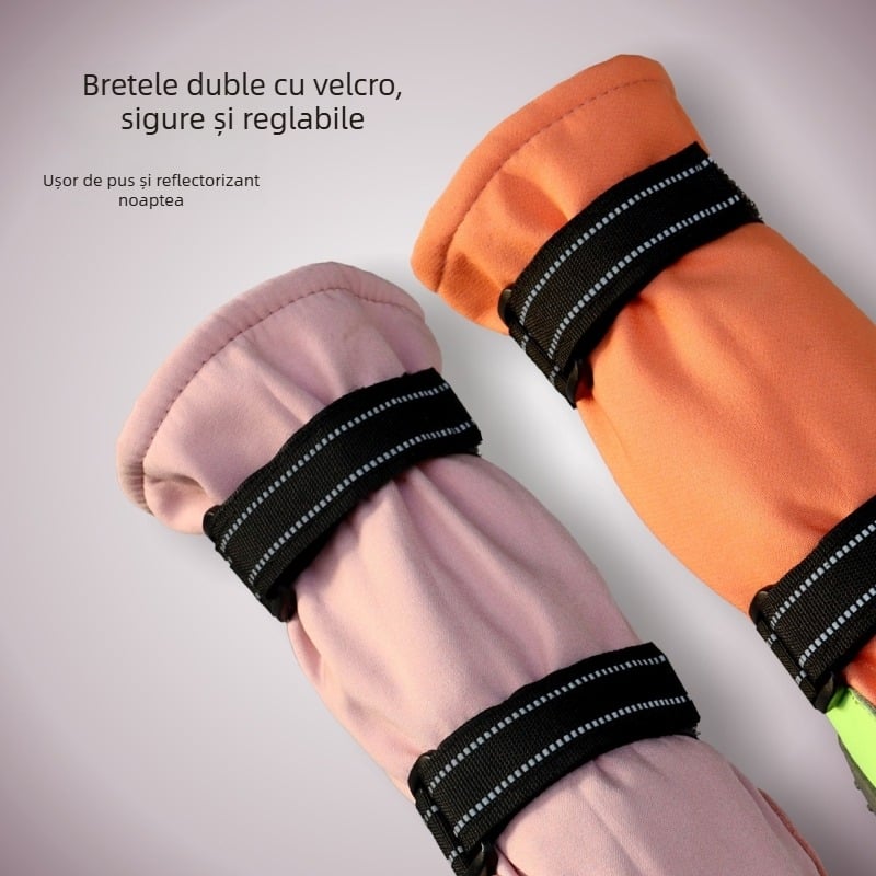 Botosei lungi pentru câini – anti-alunecare, rezistenți la uzură, Țin bine pe labă, din cauciuc pentru exterior, Mențin căldura