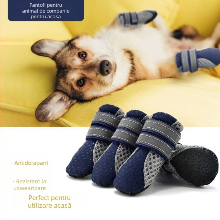 Pantofi pentru labă de câine – Cauciuc, Impermeabili, Antiderapante, Călduroși, Rezistenți la uzură