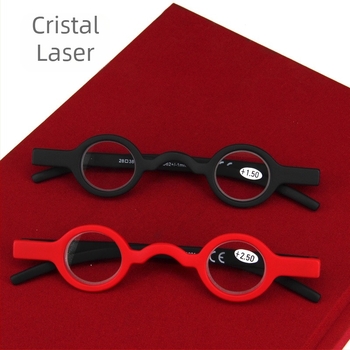 Ochelari de lectură, ramă completă, ramă rotundă, stil vintage, lentile din rășină