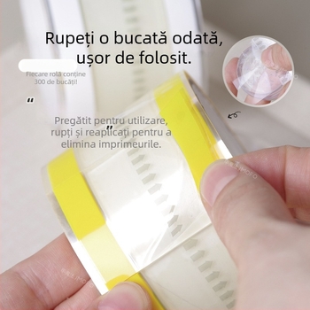 Bandă de curățare pentru ștampilele de nail art - de unică folosință, transparentă, despărțibilă, 66,3 g, marcă autohtonă
