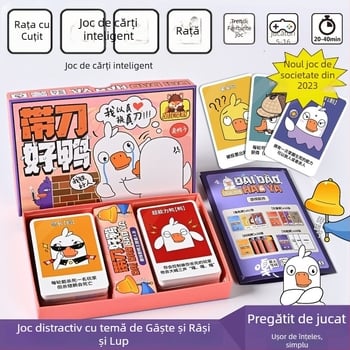 Joc de cărți pentru masă Goose Duck Kill — Holmes, interactiv, din hârtie, ambalaj cu cutie, vârsta 4–35
