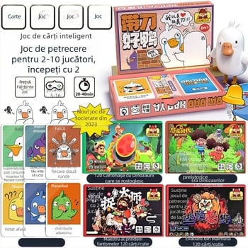 Joc de cărți pentru masă Goose Duck Kill — Holmes, interactiv, din hârtie, ambalaj cu cutie, vârsta 4–35