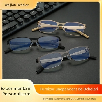Ochelari de lectura – ramă din metal, lentile din rășină, anti-lumină albastră, model Wj10003, primăvara 2025