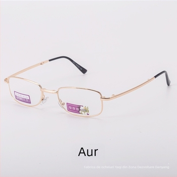 Ochelari de citit cu ramă metalică, pliabili și ușori, lentile cu protecție împotriva luminii albastre, model 2012