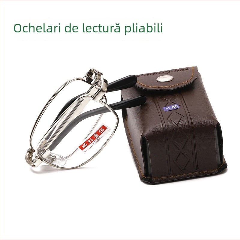 Smooth One Hundred Ochelari de citit cu lentile din sticlă, ramă metalică, ramă integrală, 46×19×134 mm, Model 503