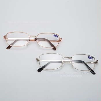 Ochelari de citit 333AS cu lentile TAC asferice, ramă metalică, cadru integral, nepliabili