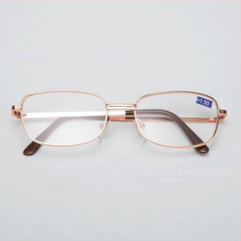 Ochelari de citit 333AS cu lentile TAC asferice, ramă metalică, cadru integral, nepliabili