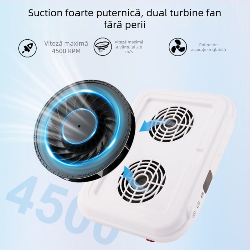 Aspirator pentru unghii SN324, turbină fără peri, funcționare silențioasă, aspirație puternică și filtrare a prafului, 1,2 kg