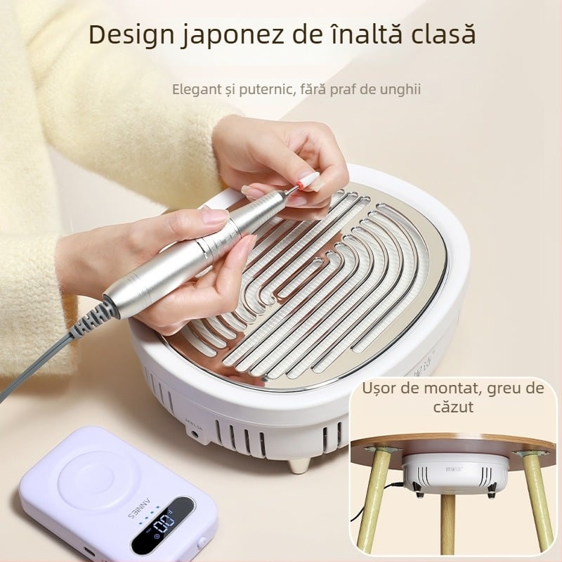 Aspirator pentru praf de unghii, cu putere mare, pentru saloane de manichiură — Model Vacuum Cleaner; Origine Guangdong; Etichetă privată licențiată disponibilă.