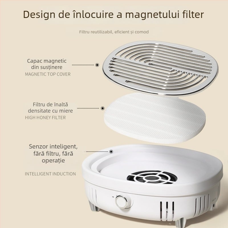 Aspirator pentru praf de unghii, cu putere mare, pentru saloane de manichiură — Model Vacuum Cleaner; Origine Guangdong; Etichetă privată licențiată disponibilă.