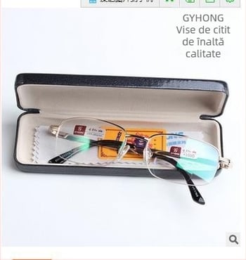 Ochelari de citit • Model 8008 • Ramă jumătate • Material: metal • Brand: Gu Yue Red • Specificații: 53 porturi 15-136