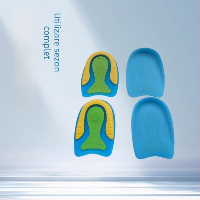 Perne pentru calcâi din TPE pentru încălțăminte – absorbție șocuri, creștere înălțime internă în formă U, model relief, stil semi-pod