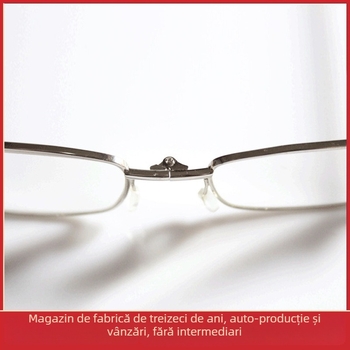 Ochelari de citit cu protecție HD rezistentă la uzură, ramă metalică pliabilă, ramă integrală, susținere pentru vedere de aproape