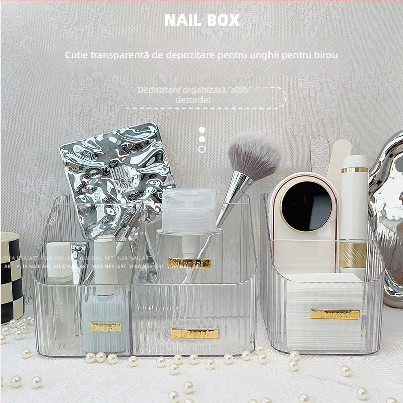Cutie de depozitare pentru manichiură, organizator multi-strat pentru unelte de unghii și accesorii de gene, lorossi
