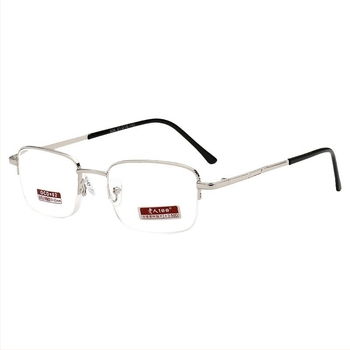 Ochelari de citit, jumătate de ramă ușoară, lentile din rășină, ramă din metal, +100…+400 dioptrii, unisex, adulți