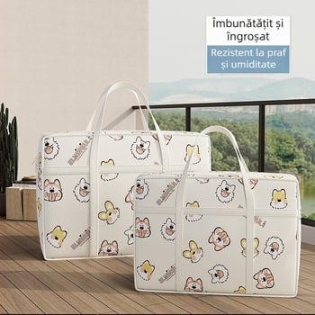Geantă de depozitare cubică, din material textil nețesut, multifuncțională, stil drăguț desen animat