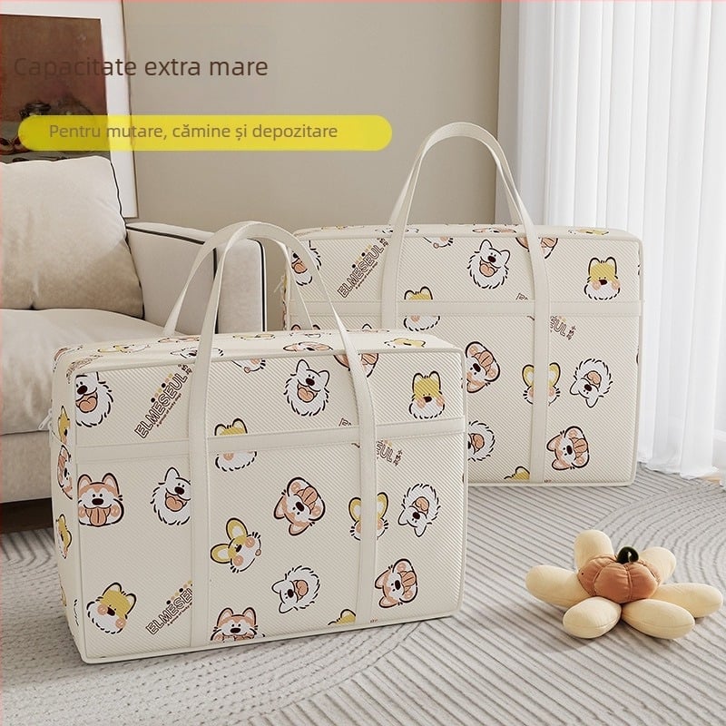 Geantă de depozitare cubică, din material textil nețesut, multifuncțională, stil drăguț desen animat