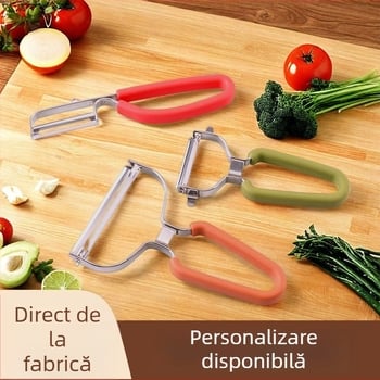 Decojitor multifuncțional pentru fructe, lame Y și P din oțel inoxidabil 430 • Mâner din cauciuc și TPR • Trei în unu