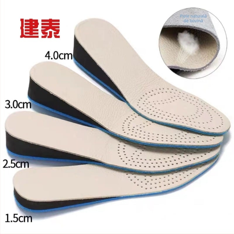 Inserție din piele de vită pentru creștere înălțime, talpă întreagă, model NPZ009, brand J-T