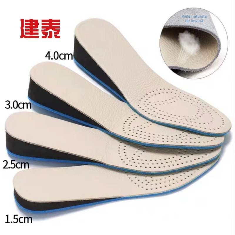 Inserție din piele de vită pentru creștere înălțime, talpă întreagă, model NPZ009, brand J-T