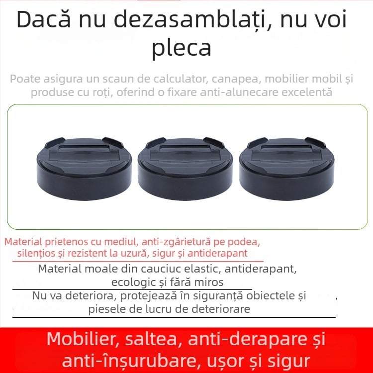 Padă pentru piciorul mobilierului cu înălțime reglabilă, anti-alunecare din PP lucios, turnată prin injecție, stil modern