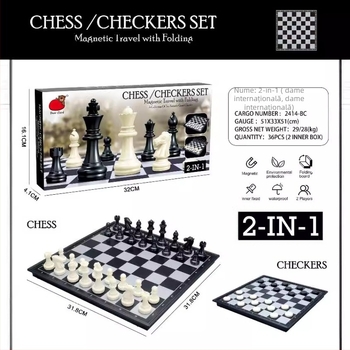 Bear Card Joc magnetic pliabil de șah și damă, Material HIPS, Jucărie educativă pentru dezvoltarea cognitivă