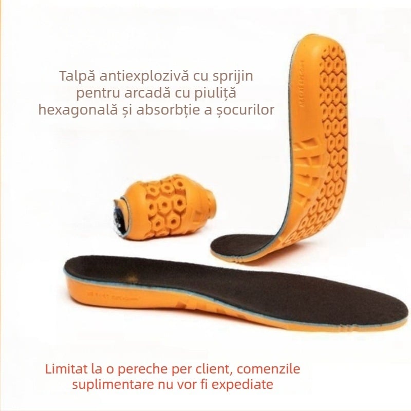 Tălpi interioare pentru cizme din PU: suport anti-oboseală al arcului, absorbție a șocurilor, creștere în înălțime, absorbție a transpirației, strat antibacterian
