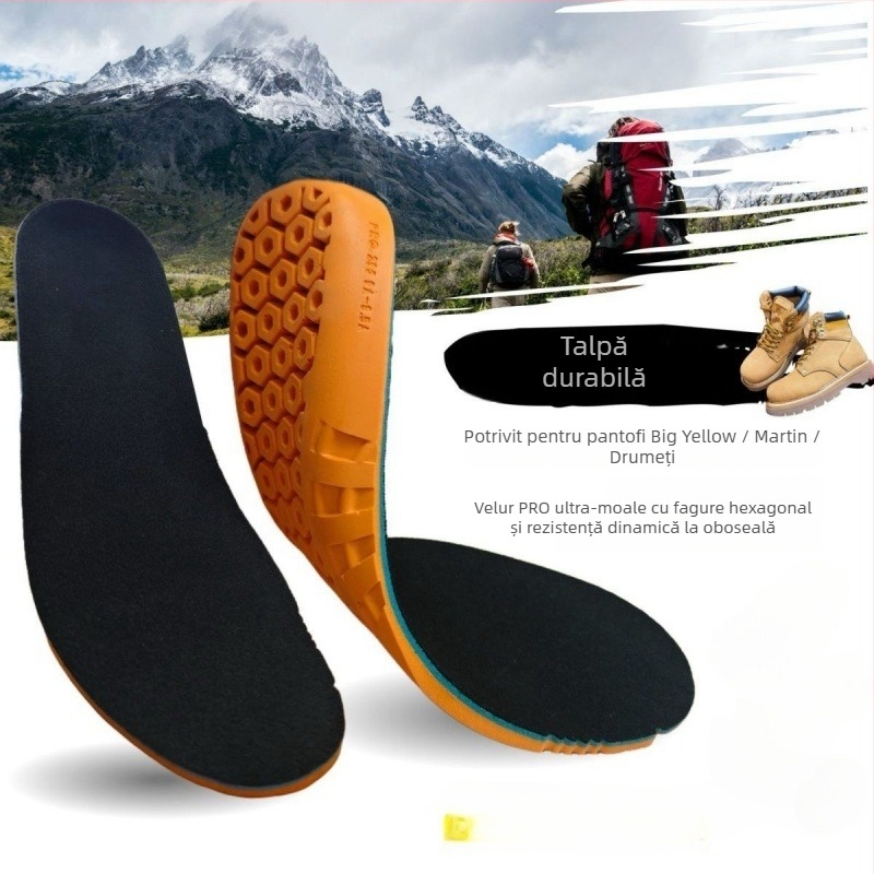 Tălpi interioare pentru cizme din PU: suport anti-oboseală al arcului, absorbție a șocurilor, creștere în înălțime, absorbție a transpirației, strat antibacterian