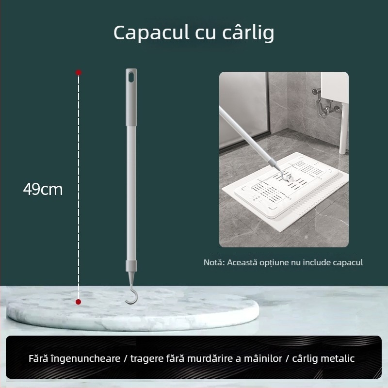 Zina Ridicător Capac Toaletă de Tip Squat – Oțel Inoxidabil și PP, Ergonomic, Modern Minimalist