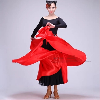 Costum latino pentru reprezentații, țesătură poliester, conținut poliester peste 95%, stil chinezesc, design artsy retro, vopsire