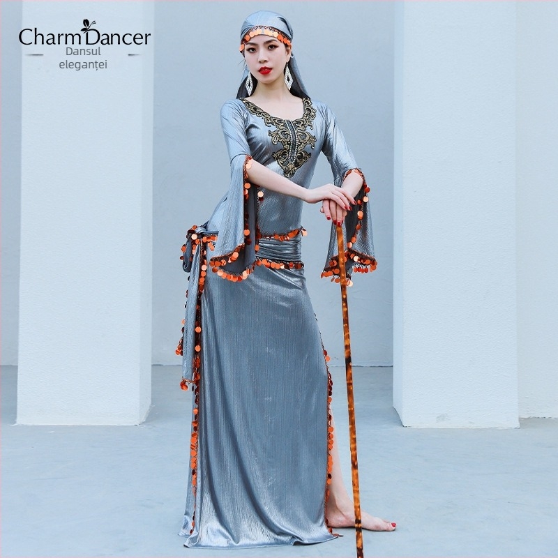 Robe Saidi pentru belly dance, pentru reprezentații solo sau de grup, îmbrăcăminte scenică pentru femei, 90% poliester