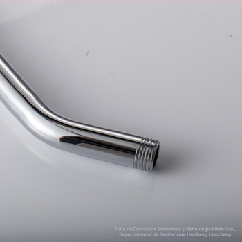 Braț de duș din oțel inoxidabil, cotit, montaj în perete ascuns, electroplacat, stil modern minimalist