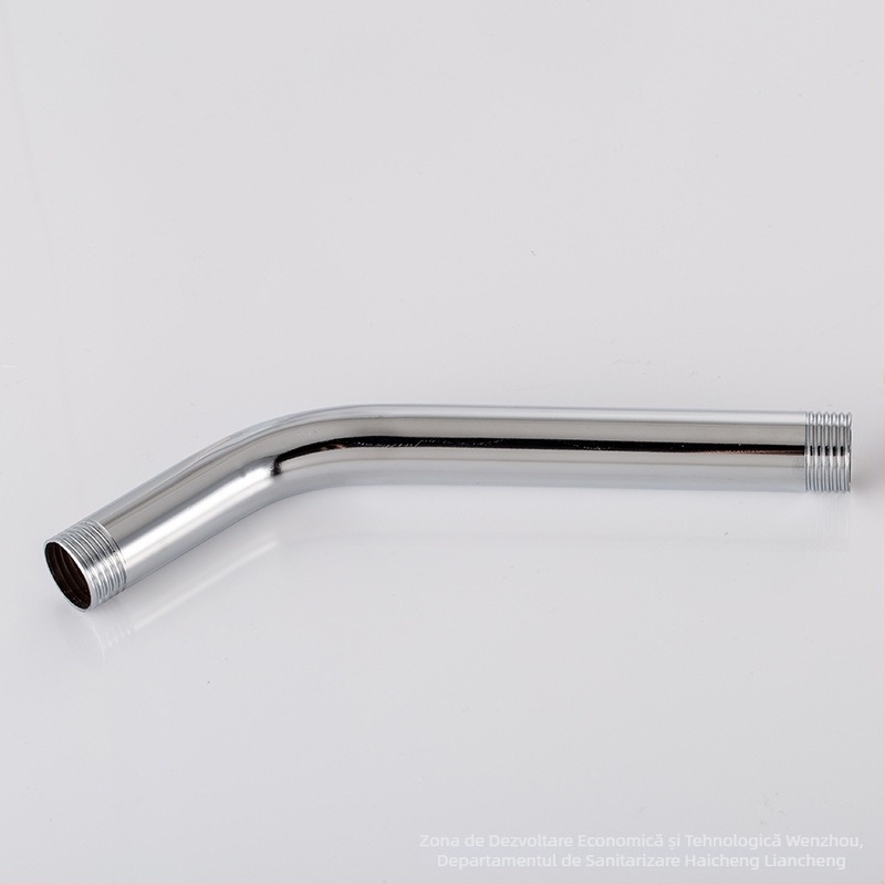 Braț de duș din oțel inoxidabil, cotit, montaj în perete ascuns, electroplacat, stil modern minimalist