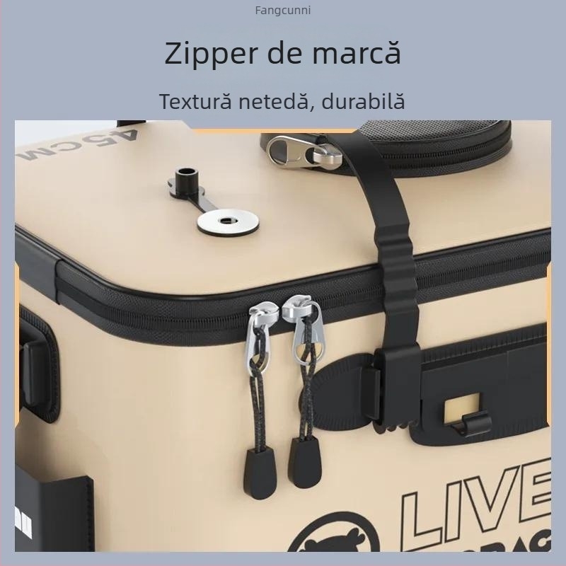 Găleată EVA pliabilă pentru pești vii, echipament de pescuit, design întărit